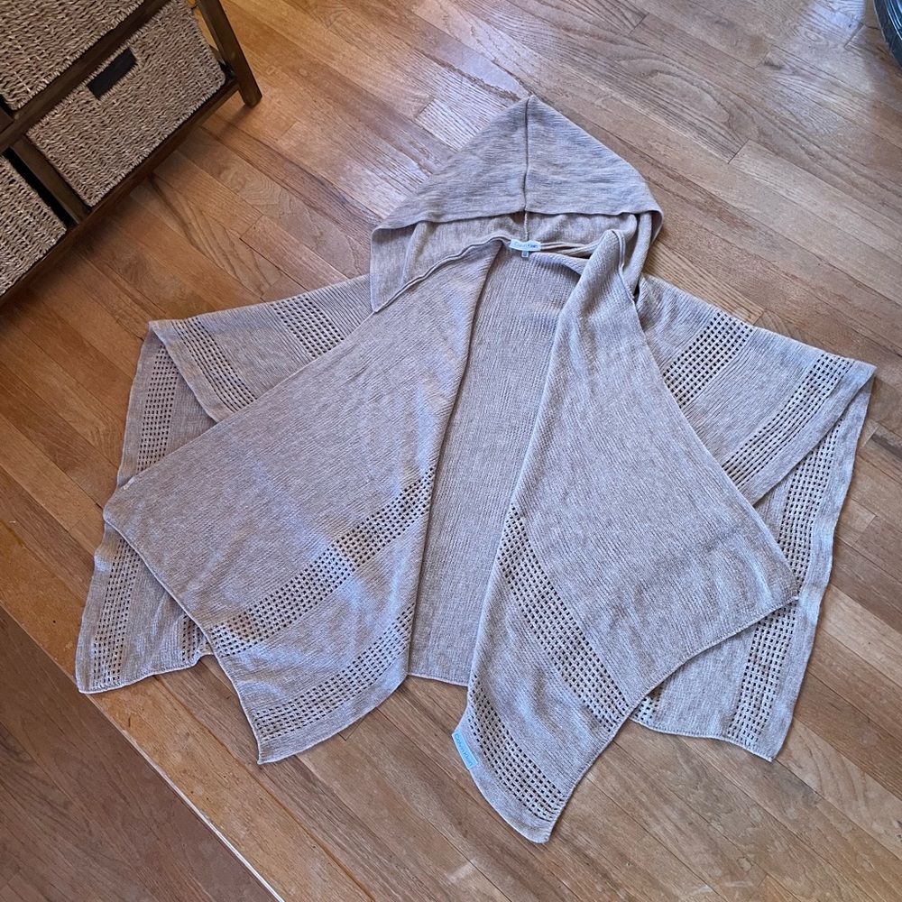 Calvin Klein Tan Knit Poncho